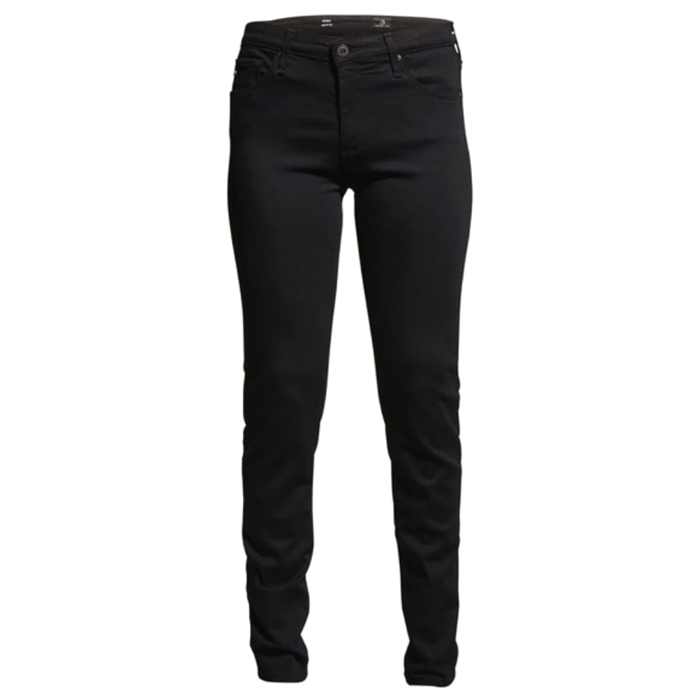 AG Adriano Goldschmied The Prima Black Jeans Mid Rise Cigarette Size 25R - Picture 2 of 14